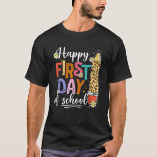 Glücklicher erster Schullehrertag Kinder wachsen z T-Shirt