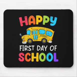 Glücklicher erster Schultag Busfahrer zurück zur S Mousepad