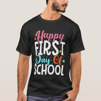 Glücklicher erster Schultag Kinder Süße Lehrerin Z T-Shirt