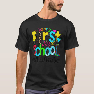 Glücklicher erster Schultag SPED-Lehrer Leben T-Shirt