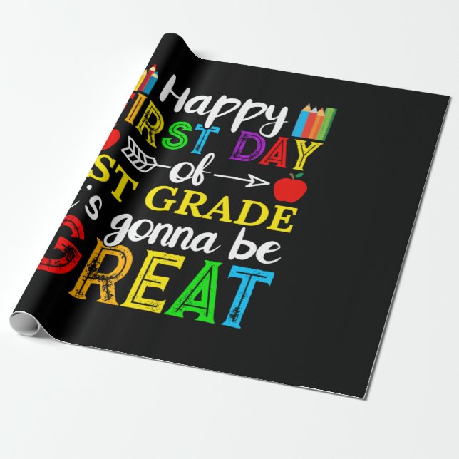 Glücklicher erster Tag der ersten Stufe Geschenkpapier (Ungerollt)