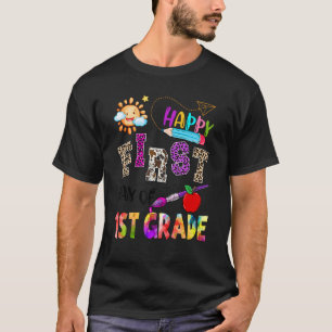 Glücklicher erster Tag der Gefärbte Krawatte der e T-Shirt