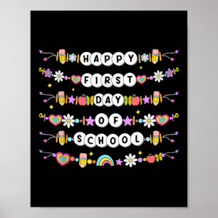 Glücklicher erster Tag der Schulfreundschaft Armbä Poster