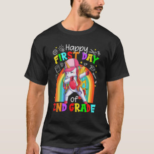 Glücklicher erster Tag des 2. Grade Dabbing Unicor T-Shirt