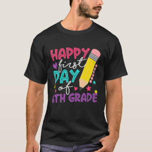 Glücklicher erster Tag des Niedlichen Bleistiftes T-Shirt