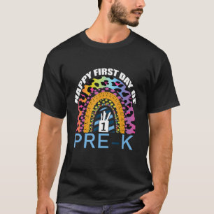 Glücklicher erster Tag des Pre-K Lehrers Rainbow L T-Shirt