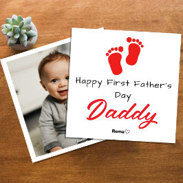 Glücklicher Erster Tag des Vaters - Personalisiert Feiertagskarte