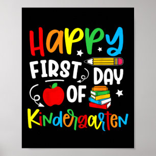 Glücklicher erster Tag im Kindergarten zurück zur Poster