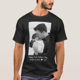 Glücklicher erster Vater's Day New Dad Baby Foto B T-Shirt