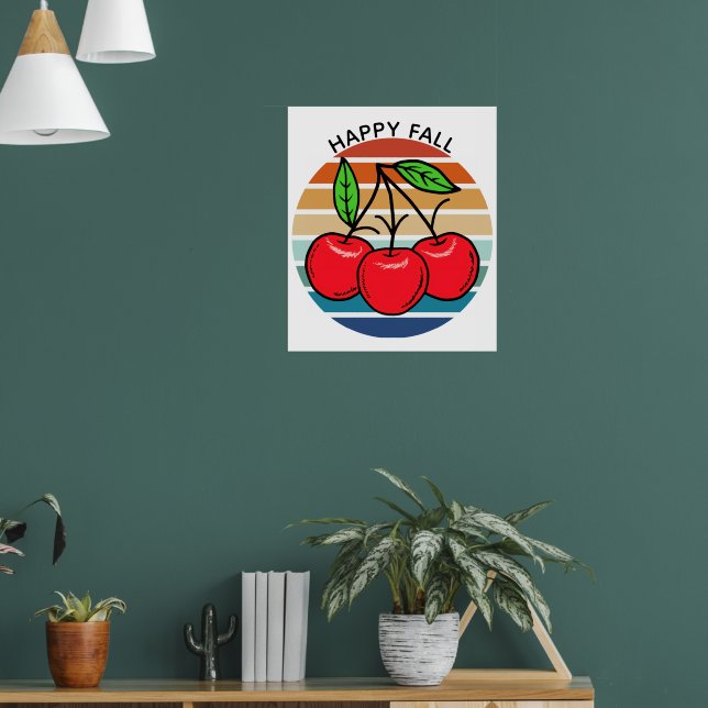 glücklicher Fall Poster (Wohnzimmer 1)