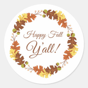 glücklicher Fall Runder Aufkleber