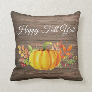 glücklicher Fall Y. alles Rustikale Wasserfarbenk Kissen