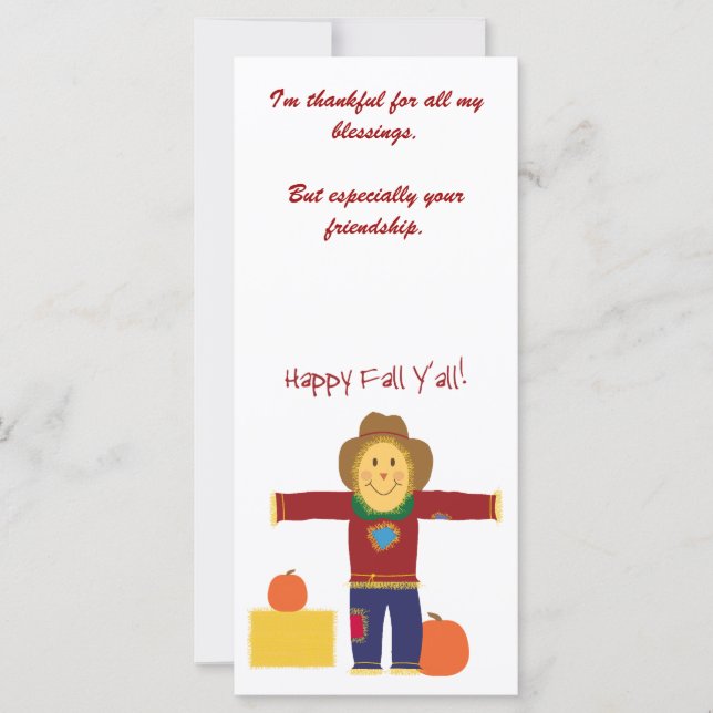 Glücklicher Fall Y'all: Erntedank-Skelettkarten. (Vorderseite)