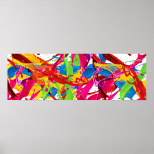Glücklicher Farben-Spritzer Poster