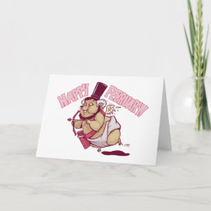 Glücklicher Februar Feiertagskarte