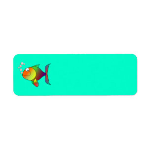 Glücklicher Fisch Etikett