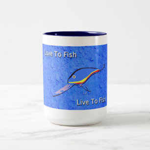 Glücklicher Fisch Lure Zweifarbige Tasse