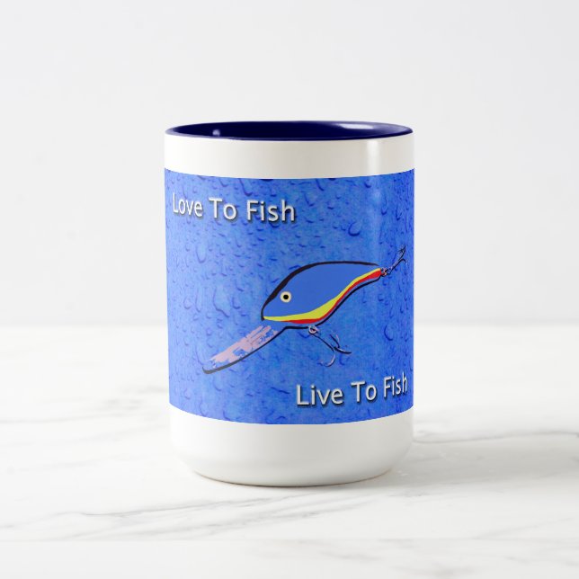 Glücklicher Fisch Lure Zweifarbige Tasse (Mittel)