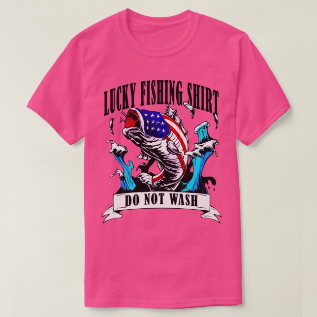 Glücklicher Fischfang macht keinen Wash Fisherman  T-Shirt (Design vorne)