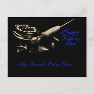 Glücklicher Fischfang Postkarte