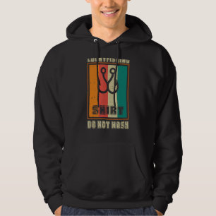 Glücklicher Fischfang wischt Vintage Fischerei nic Hoodie