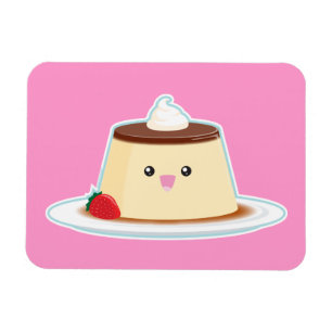 Glücklicher Flan Magnet