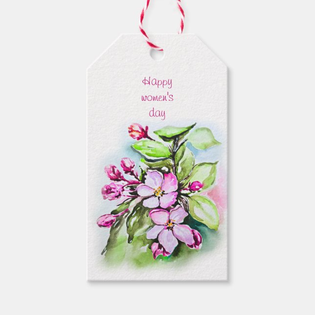 Glücklicher Frauentag Geschenkanhänger (Vorderseite)