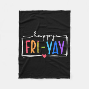 Glücklicher Fri-yay Freitag Liebhaber Lehrer Leben Fleecedecke