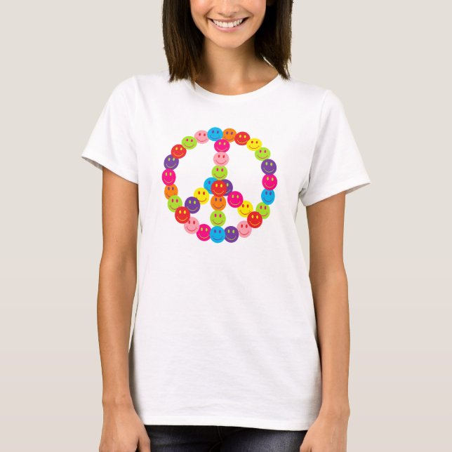 glücklicher Frieden T-Shirt (Vorderseite)