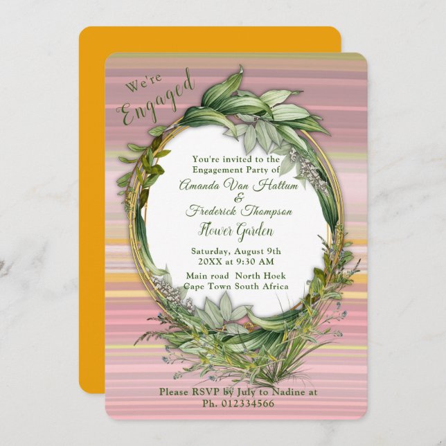 Glücklicher, fröhlicher Optimismus abstrakt Einladung (Vorne/Hinten)