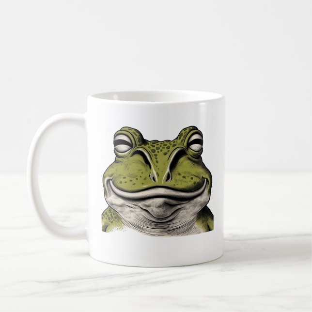 Glücklicher Frosch, Froschliebhaber Kaffeetasse (Links)