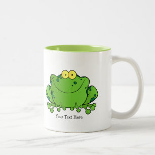 Glücklicher Frosch (personalisiert) Zweifarbige Tasse