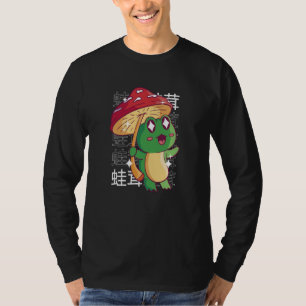 Glücklicher Frosch Pilz Japanisch Kawaii Süß Lusti T-Shirt