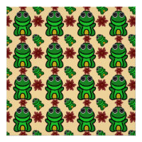 Glücklicher Froschgarten: Süßer grüner Frosch und
