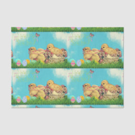 Glücklicher Frühling, frohes Ostern. Seidenpapier
