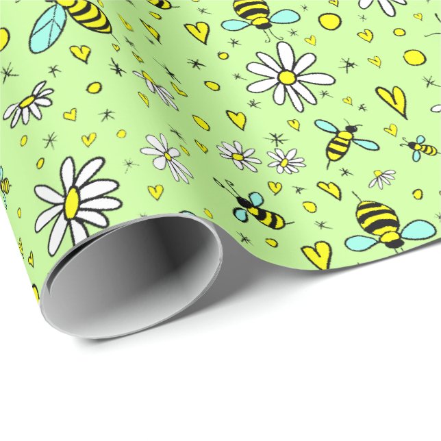 glücklicher Frühling Geschenkpapier (Rolleneckpunkt)