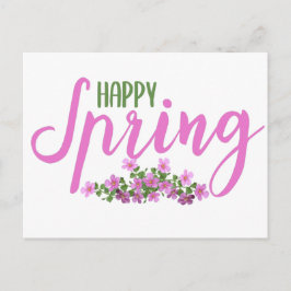 Glücklicher Frühling // Niedliche Frühlingsblumen  Postkarte