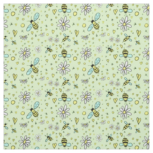 glücklicher Frühling Stoff (Muster)