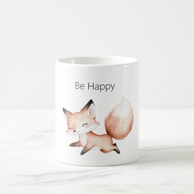 Glücklicher Fuchs Kaffeetasse (Mittel)