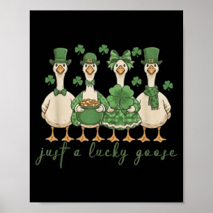 Glücklicher Gans Patricks Day 2026 Lustiges Gesche Poster