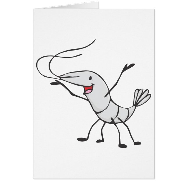 Glücklicher Garnele-Cartoon (Vorne)