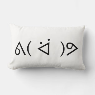 Glücklicher Gary ᕕ( ᐛ )ᕗ Meme-Emoticon-Emoji-Texta Lendenkissen
