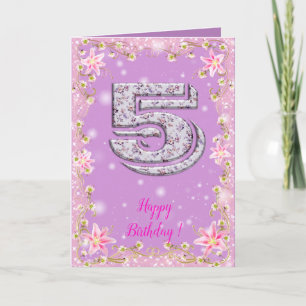 Glücklicher Geburtstag 5 Karte