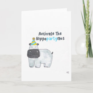 Glücklicher Geburtstag Aktivieren Sie die Hippopar Dankeskarte