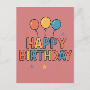 Glücklicher Geburtstag Aufkleber Postkarte
