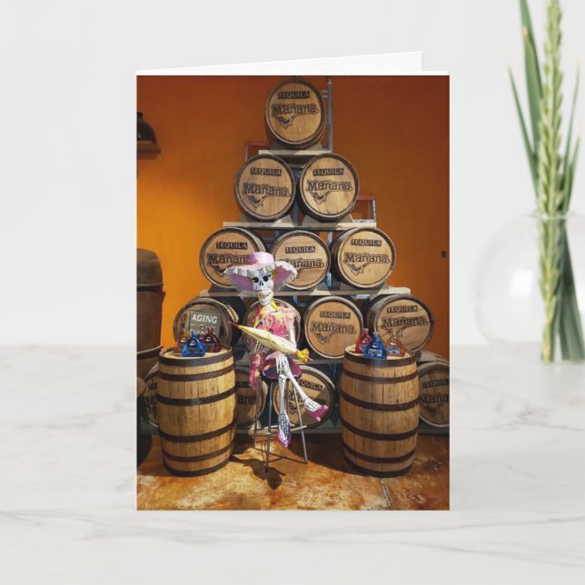 "GLÜCKLICHER GEBURTSTAG" AUS DEM SKELETON EINES DR KARTE (Vorderseite)