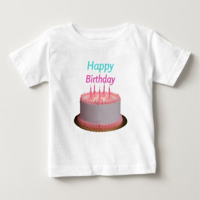 glücklicher Geburtstag Baby T-shirt (Vorderseite)