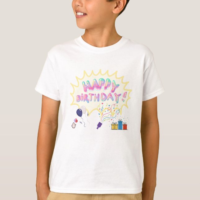 Glücklicher Geburtstag Bär-Feier" oder "Geburtstag T-Shirt (Vorderseite)