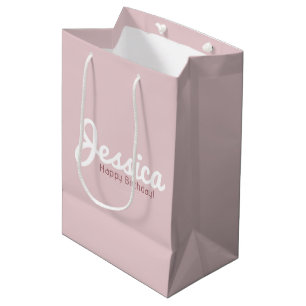 Glücklicher Geburtstag, benutzerdefinierbarer Name Mittlere Geschenktüte