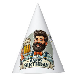 Glücklicher Geburtstag Bierpartyhut für Männer Partyhütchen